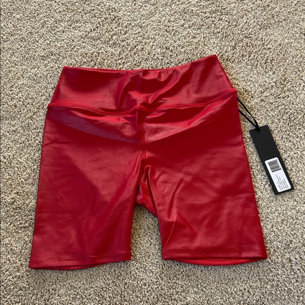 Noli Red Women's Bike Shorts red Christmas size medium